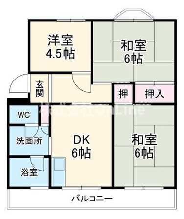 旭ハイツの物件間取画像